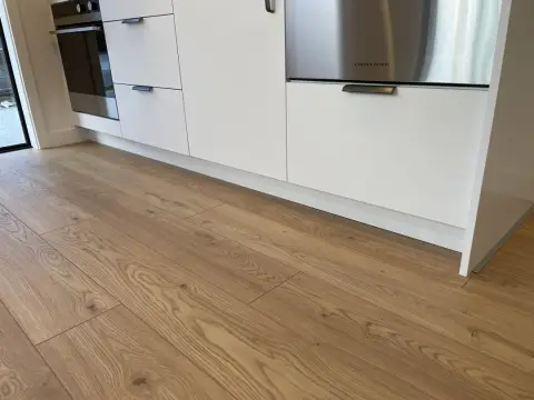 Flooring installation in progress