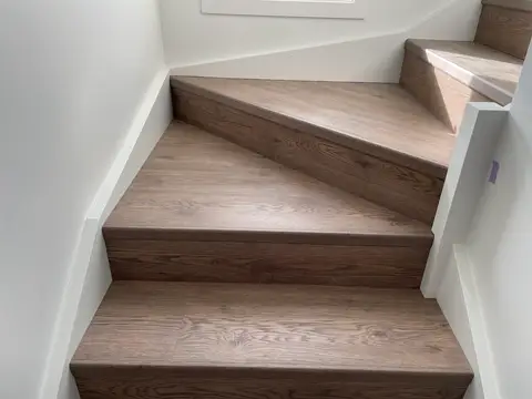 Completed flooring installation