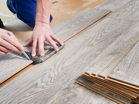 Finished timber flooring, alternate angle