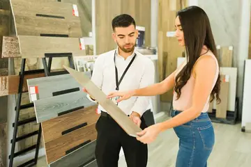 Hybrid flooring samples
